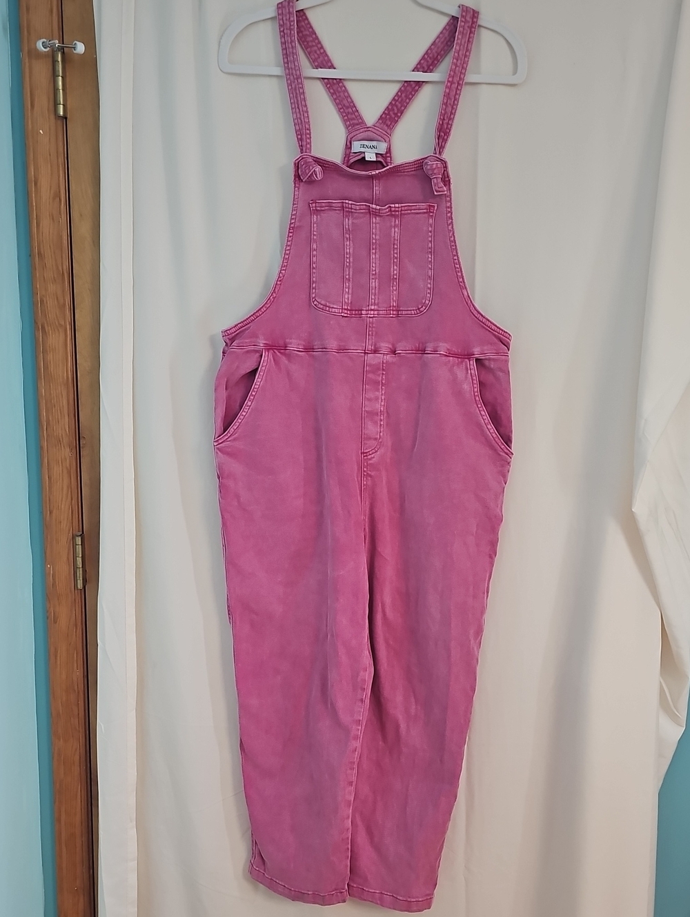 Zenana Pink Denim Overalls Jumpsuit